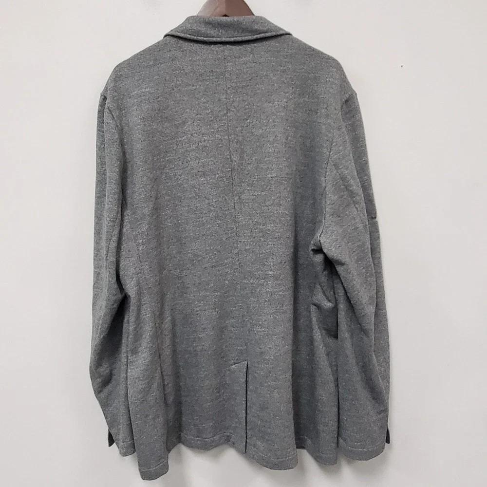 Faherty Mens Inlet Knit Blazer Jacket Size XXL Gray Two Button Pockets Collared